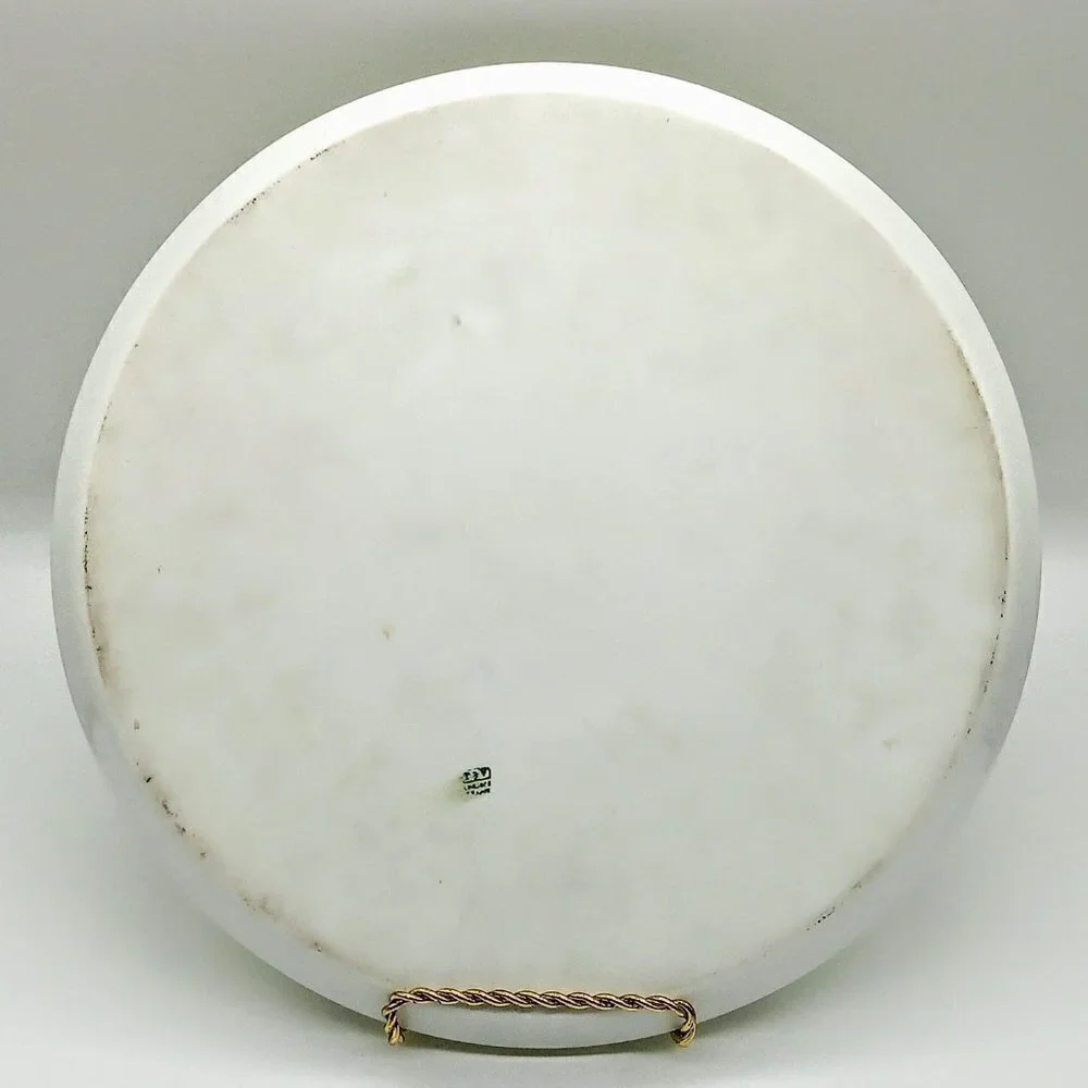 Vintage T&V Limoges France Hand-Painted Floral Round Porcelain Tray